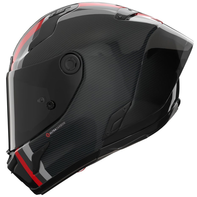 Kokokasvoinen moottoripyöräkypärä Nolan X-804 RS Ultra Carbon Gemini 364 kiiltävä harmaa-musta-punainen-antrasiitti