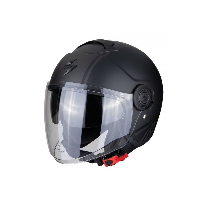 Otevřená přilba na motorku Scorpion EXO-CITY Avenue černo-stříbrná