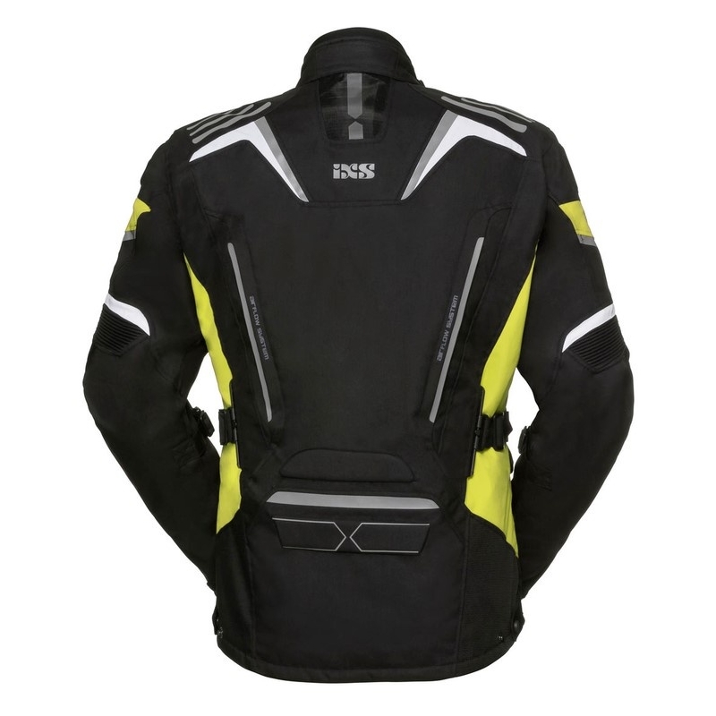 Dámská bunda na motorku iXS Powells černo-bílo-fluo žlutá