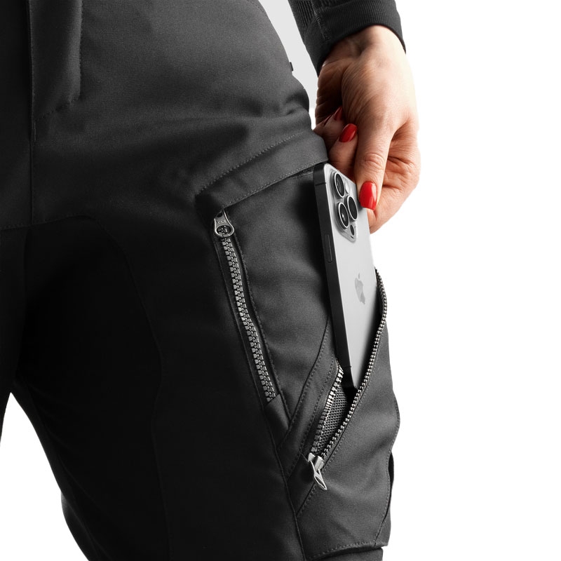 Naisten pidennetty moottoripyörähousut Rebelhorn Hardy 3.0 musta