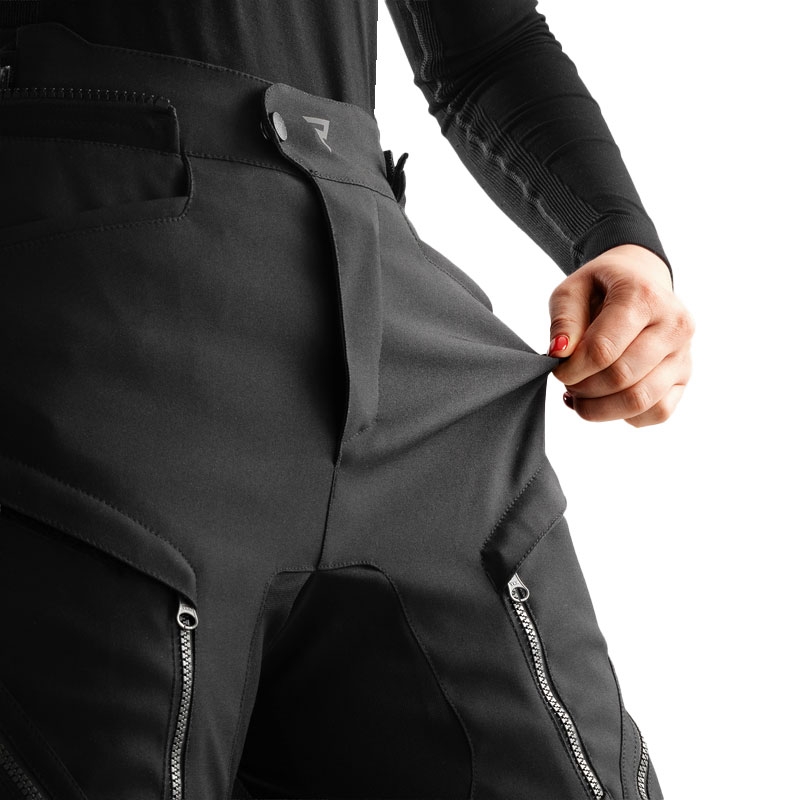 Naisten pidennetty moottoripyörähousut Rebelhorn Hardy 3.0 musta