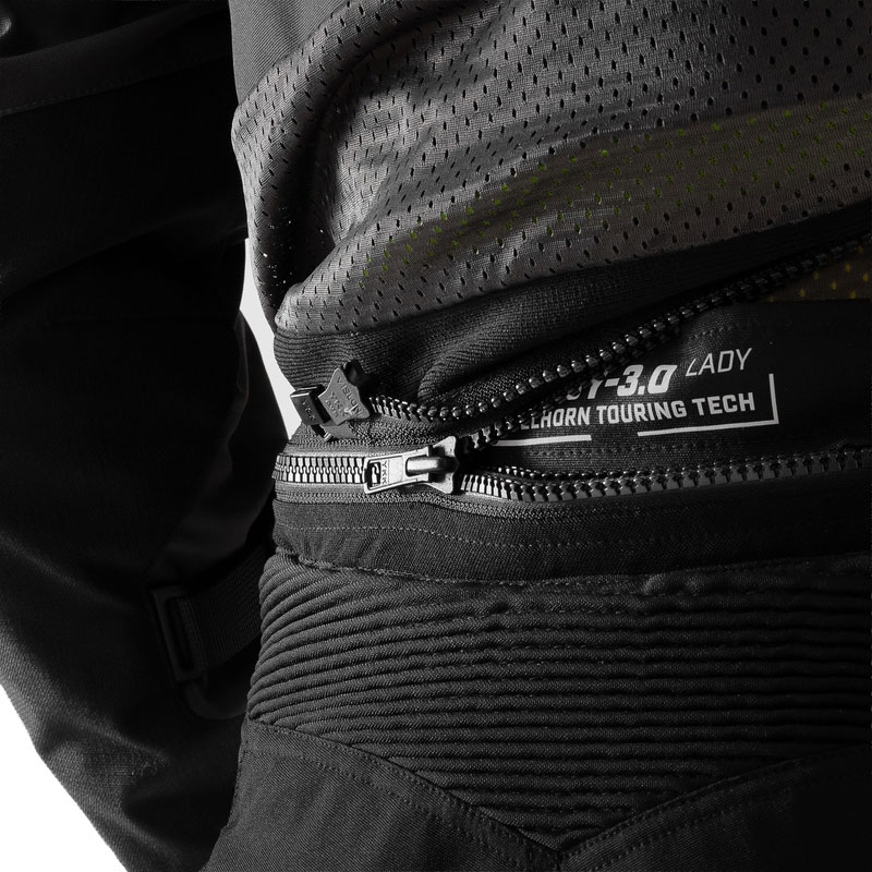 Naisten pidennetty moottoripyörähousut Rebelhorn Hardy 3.0 musta