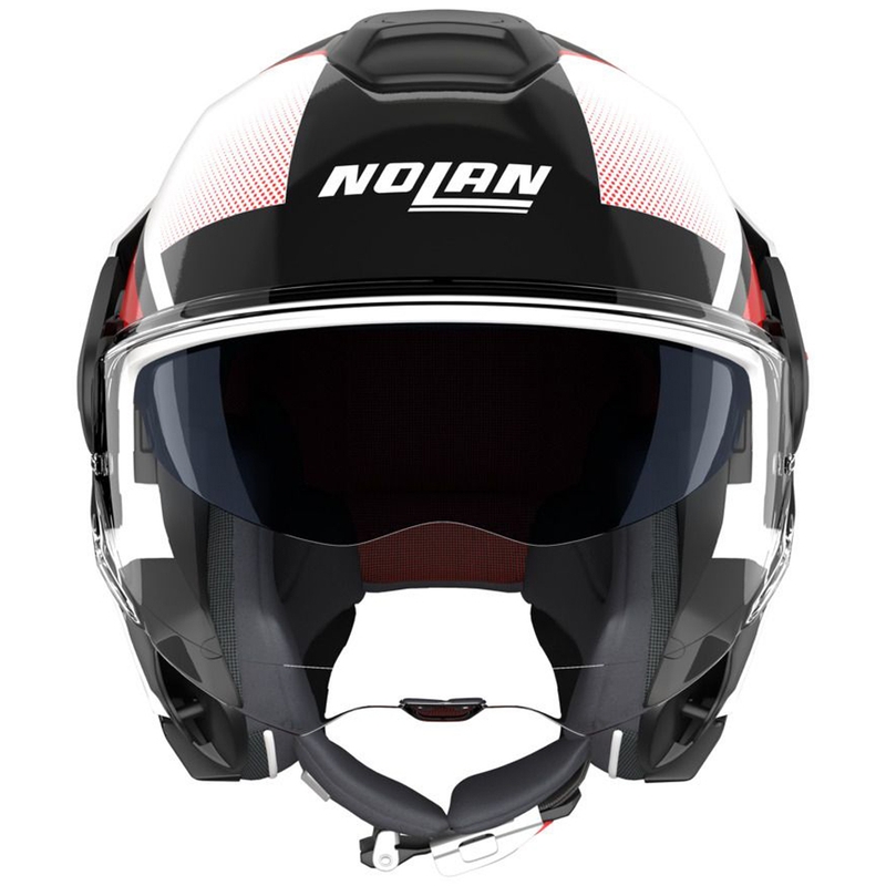 Avattava moottoripyöräkypärä Nolan N120-1 Ciclone 363 valkoinen-musta-punainen