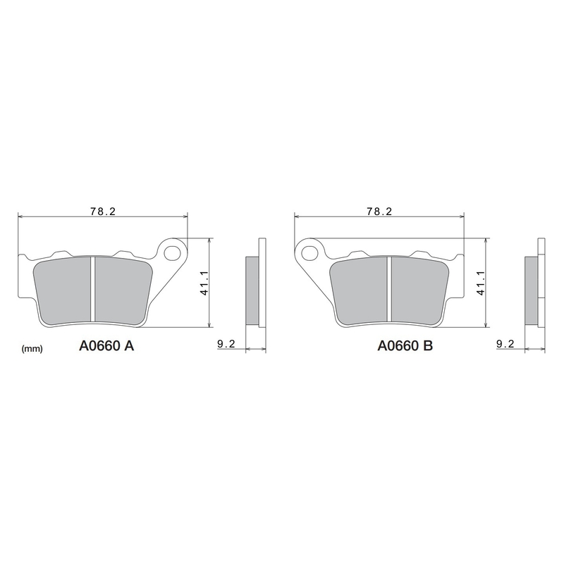Jarrupalat NISSIN puolimetalliseos 78.2x41.1x9.2 mm 2 kpl