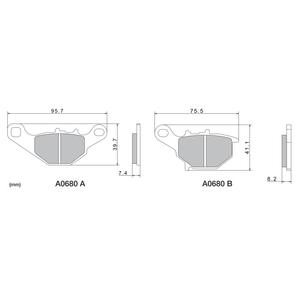 Jarrupalat NISSIN puolimetalliyhdistelmä M501-410 2 kpl.