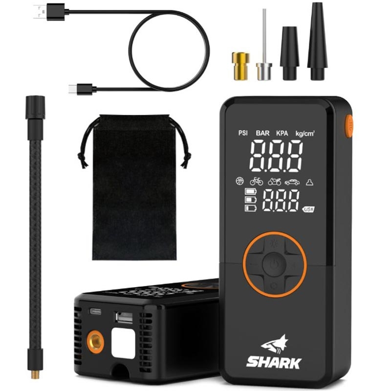 Akkukompressori varavirtalähteellä SHARK BP-150 musta