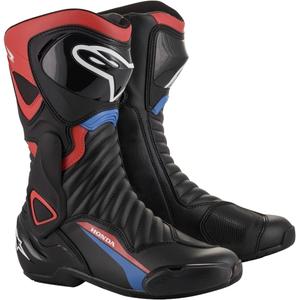 Alpinestars S-MX 6 Honda Collection Musta-punainen-sininen-valkoinen Moottoripyöräilykengät