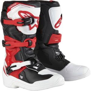 Alpinestars Tech 3S Nuorten valkoinen ja punainen moottoripyörä saappaat lapsille