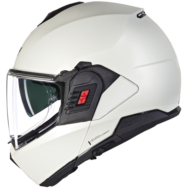 Nolan N120-1 Classico Nobile N-COM 320 avattava moottoripyöräkypärä, valkoinen