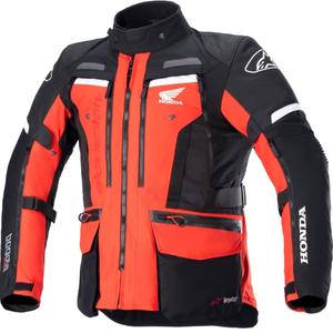 Alpinestars Bogota PRO Drystar Honda kokoelma fluo-punainen/musta moottoripyöräily takki