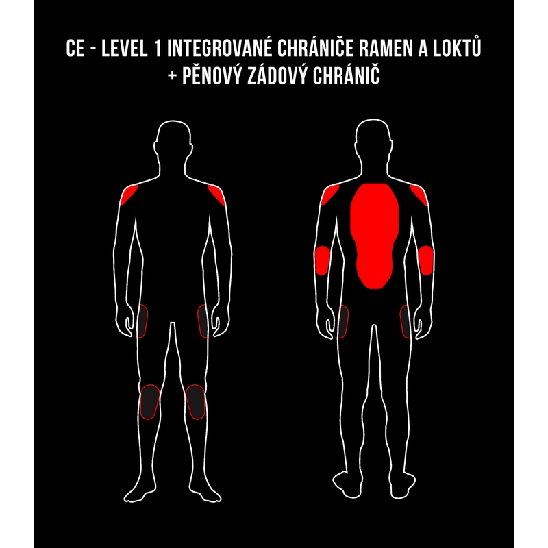 Bunda na motorku Street Racer Definit černá výprodej