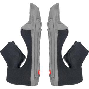 Airoh MATRYX harmaaseen kypärään sopivat sisäpuoliset poskipehmusteet.