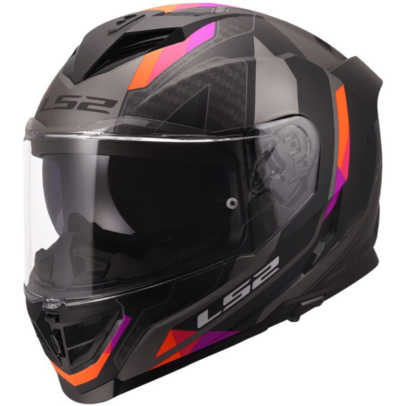 Kokokasvoinen moottoripyöräkypärä LS2 FF818 Storm III Sports matta harmaa-violetti