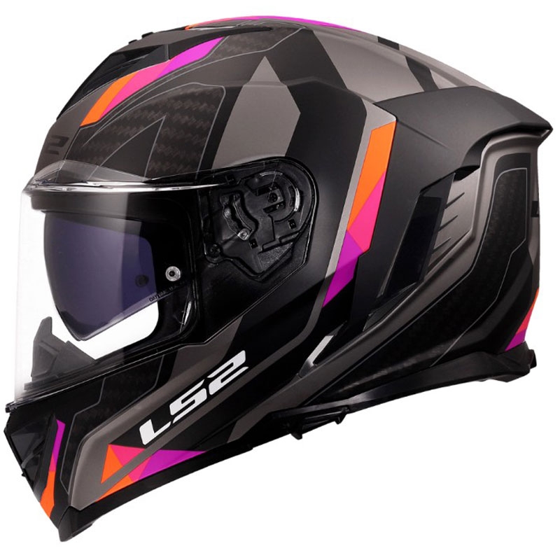 Kokokasvoinen moottoripyöräkypärä LS2 FF818 Storm III Sports matta harmaa-violetti