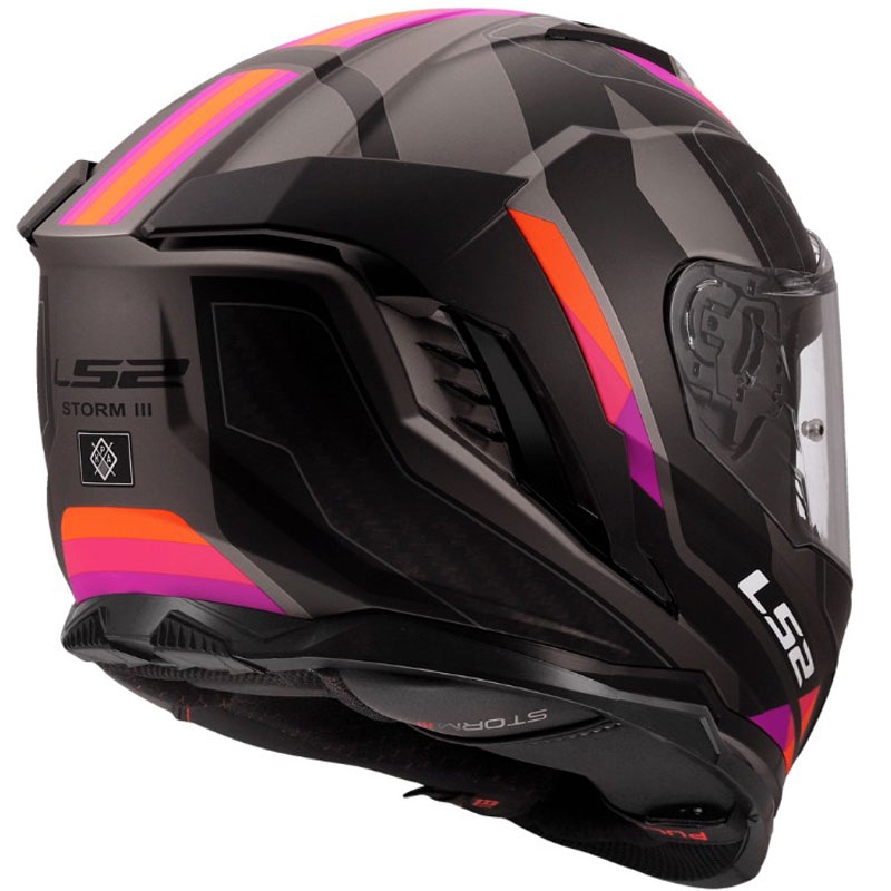 Kokokasvoinen moottoripyöräkypärä LS2 FF818 Storm III Sports matta harmaa-violetti