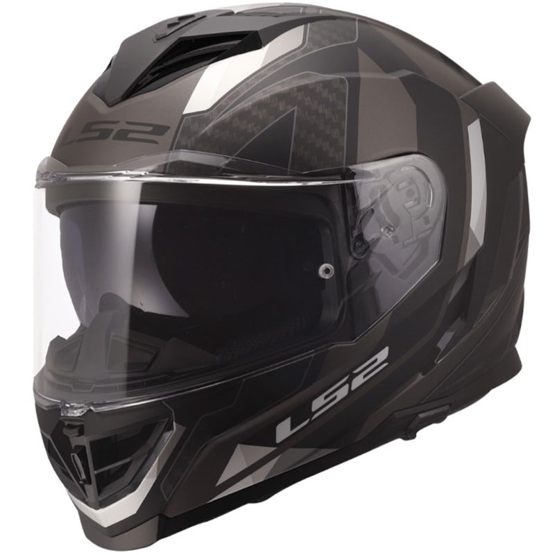 Kokokasvoinen moottoripyöräkypärä LS2 FF818 Storm III Sports mattamusta-harmaa