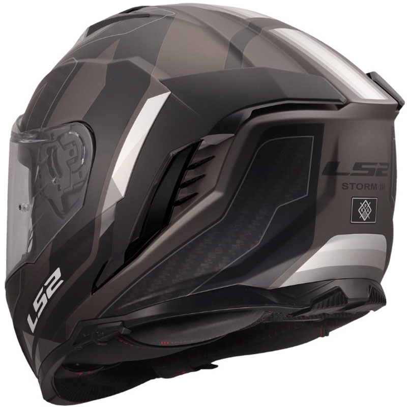 Kokokasvoinen moottoripyöräkypärä LS2 FF818 Storm III Sports mattamusta-harmaa