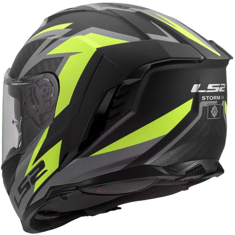 Kokokasvoinen moottoripyöräkypärä LS2 FF818 Storm III Dynamo musta-keltainen