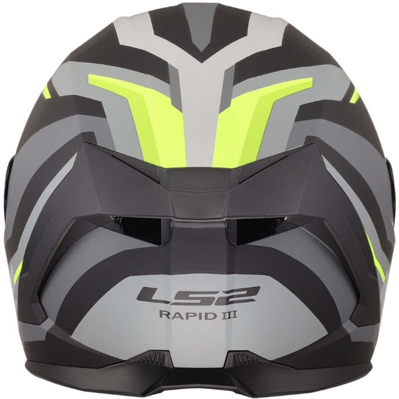 LS2 FF820 Rapid III Hyper täysikokoinen moottoripyöräkypärä mattamusta-keltainen
