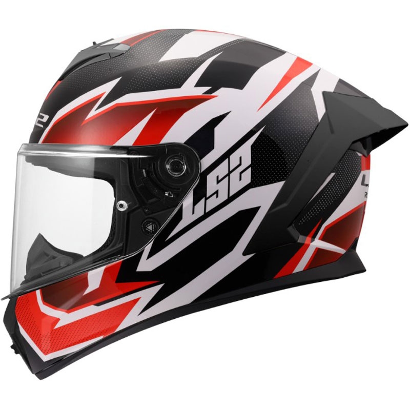 LS2 FF820 Rapid III Xtrem -umpikypärä, kiiltävävalkoinen-musta-punainen