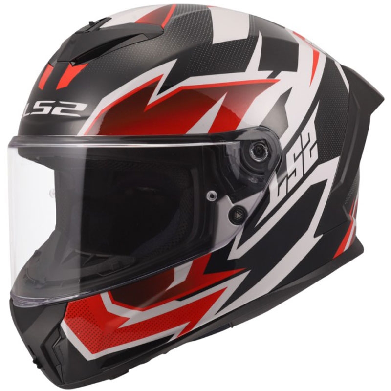 LS2 FF820 Rapid III Xtrem -umpikypärä, kiiltävävalkoinen-musta-punainen
