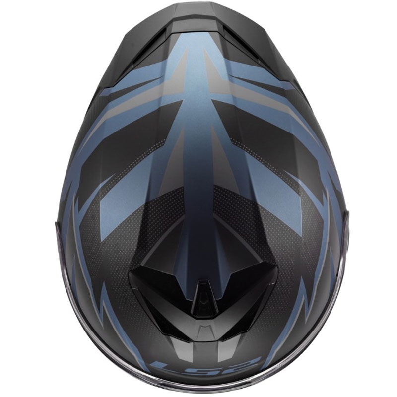 LS2 FF820 Rapid III Xtrem -umpikypärä, mattamusta-sininen-petroli
