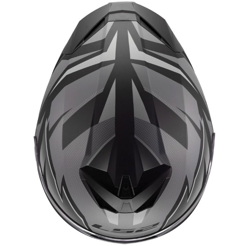Kokokasvoinen moottoripyöräkypärä LS2 FF820 Rapid III Xtrem mattamusta-harmaa