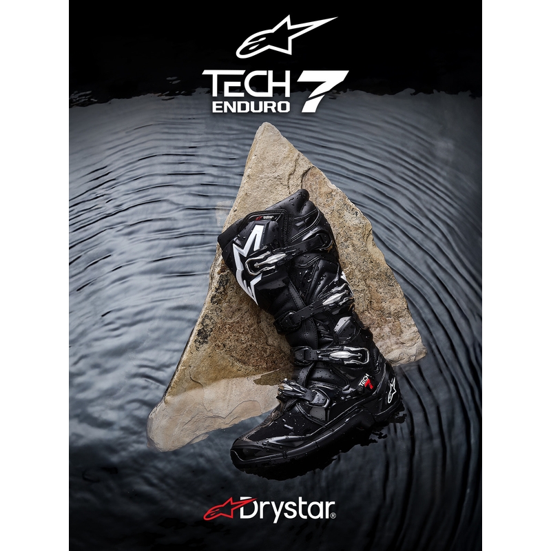 Alpinestars Tech 7 Enduro Drystar MP-saappaat Musta