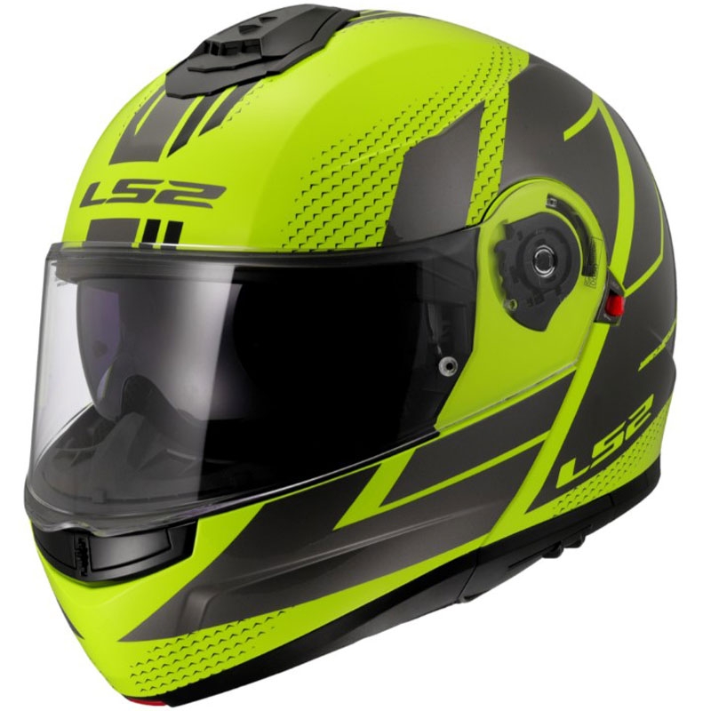 Avattava kypärä LS2 FF908 Strobe II Code kiiltävä fluo keltainen-musta
