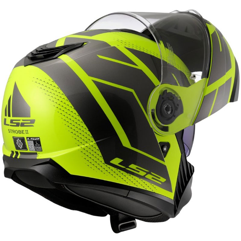 Avattava kypärä LS2 FF908 Strobe II Code kiiltävä fluo keltainen-musta