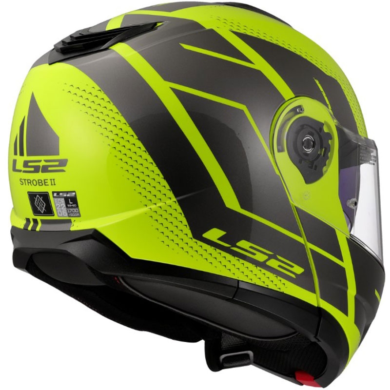 Avattava kypärä LS2 FF908 Strobe II Code kiiltävä fluo keltainen-musta