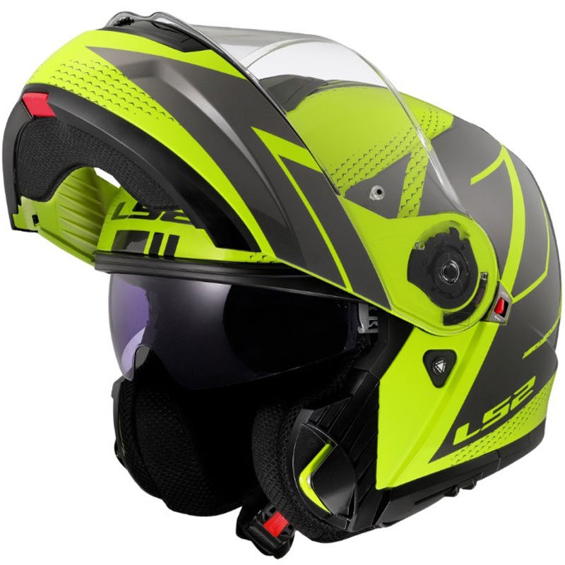 Avattava kypärä LS2 FF908 Strobe II Code kiiltävä fluo keltainen-musta