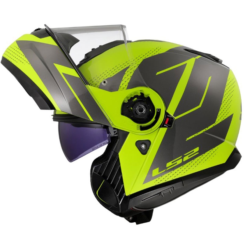 Avattava kypärä LS2 FF908 Strobe II Code kiiltävä fluo keltainen-musta