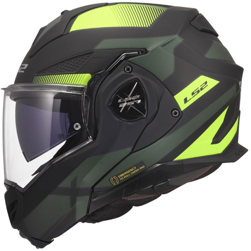 Avattava moottoripyöräkypärä LS2 FF901 Advant X Nova matta fluo keltainen-musta