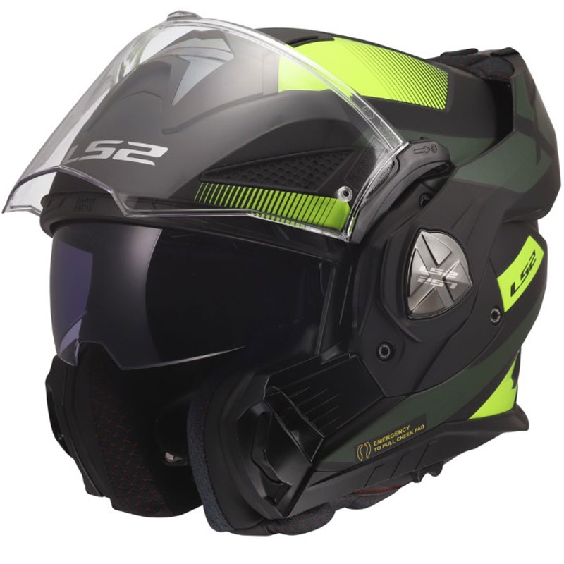 Avattava moottoripyöräkypärä LS2 FF901 Advant X Nova matta fluo keltainen-musta