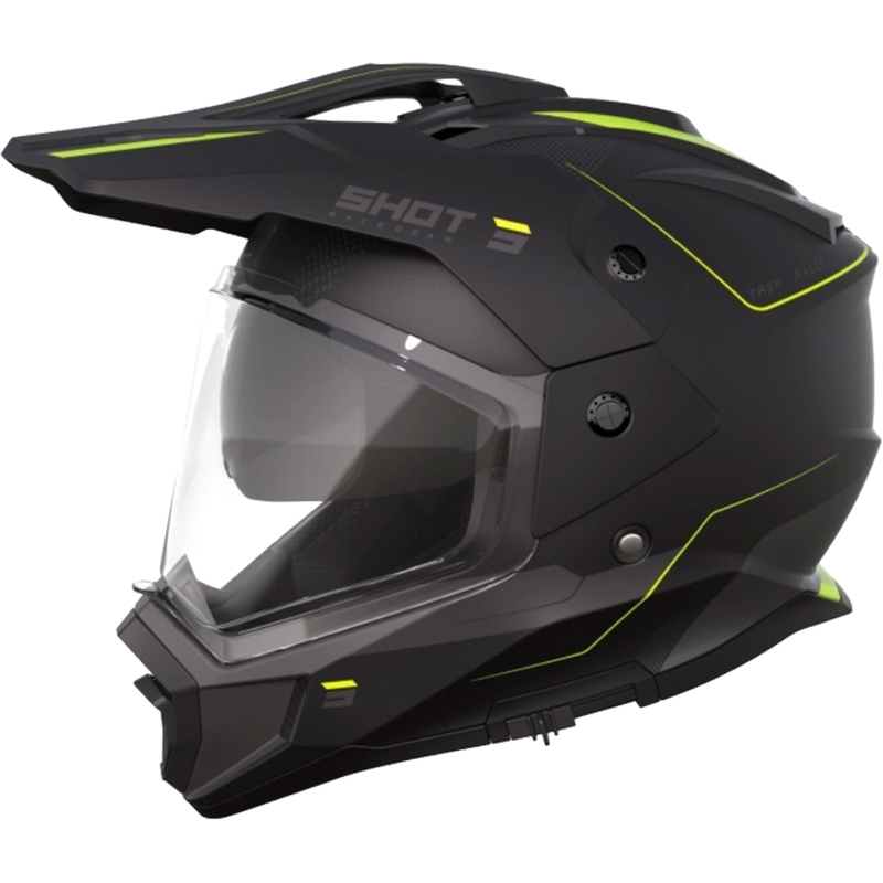 Enduro kypärä Shot Trek Rally musta-fluo keltainen