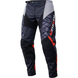 MotoZem Ground MX crossihousut musta-valko-punainen