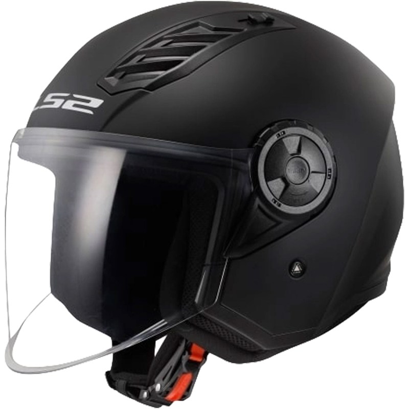 LS2 OF616 Airflow II Solid Matte Black Avoin moottoripyöräilykypärä