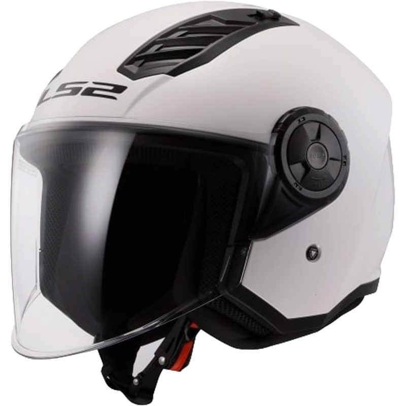 LS2 OF616 Airflow II Solid Gloss White Avoin moottoripyöräilykypärä