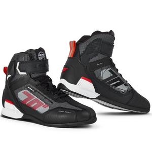 Moottoripyöräsaappaat SEVENTY DEGREES SD-BR2 Veloce musta-punainen