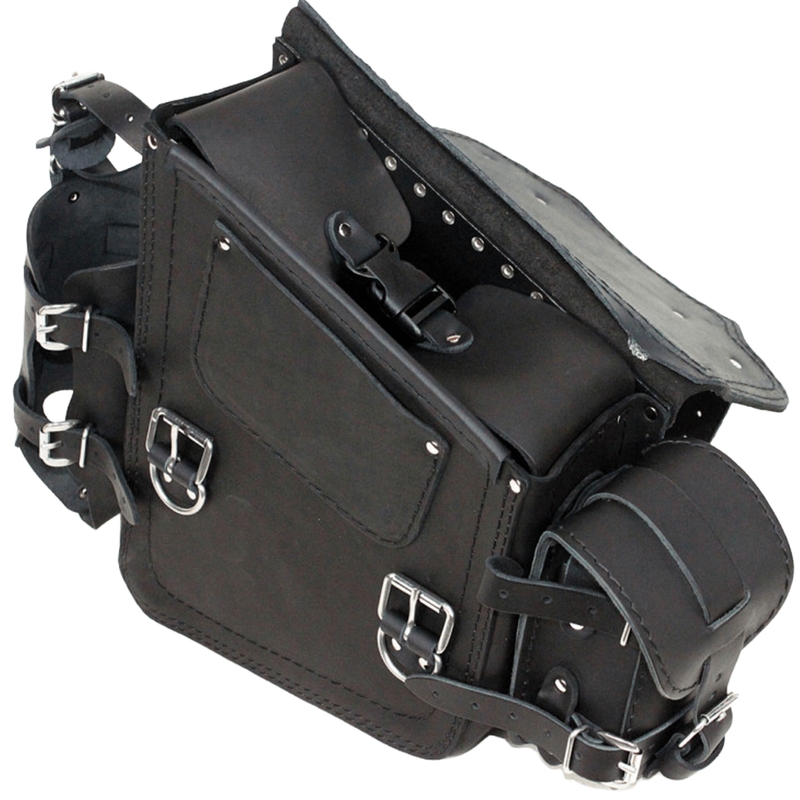 Nahkainen moottoripyörälaukku RSA S49 HD Softail musta