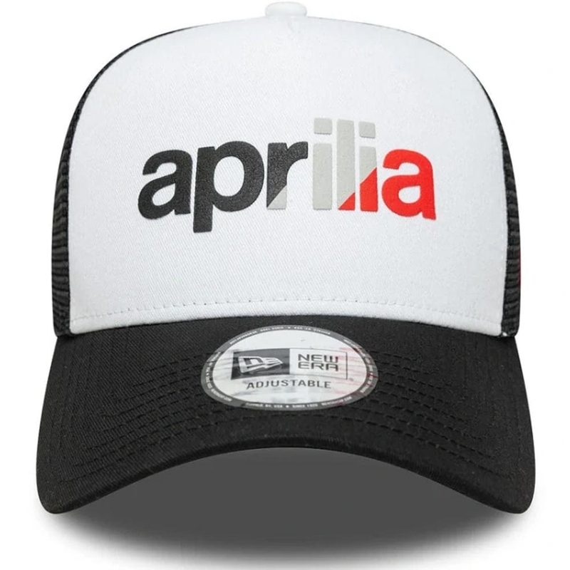 Aprilia 9forty Be A Racer lippis logolla mustavalkoinen