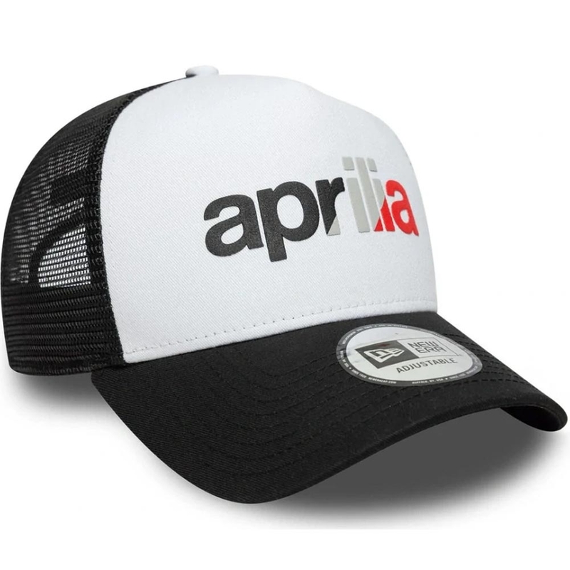 Aprilia 9forty Be A Racer lippis logolla mustavalkoinen