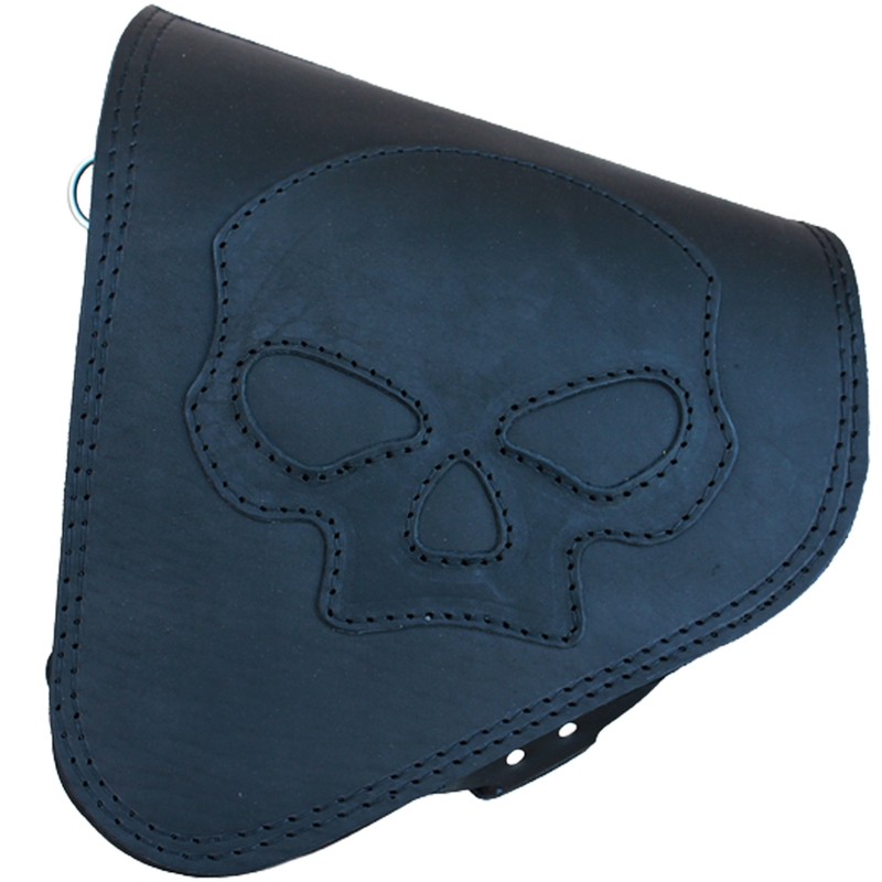 Nahkainen moottoripyörälaukku RSA S63 Skull HD Softail musta