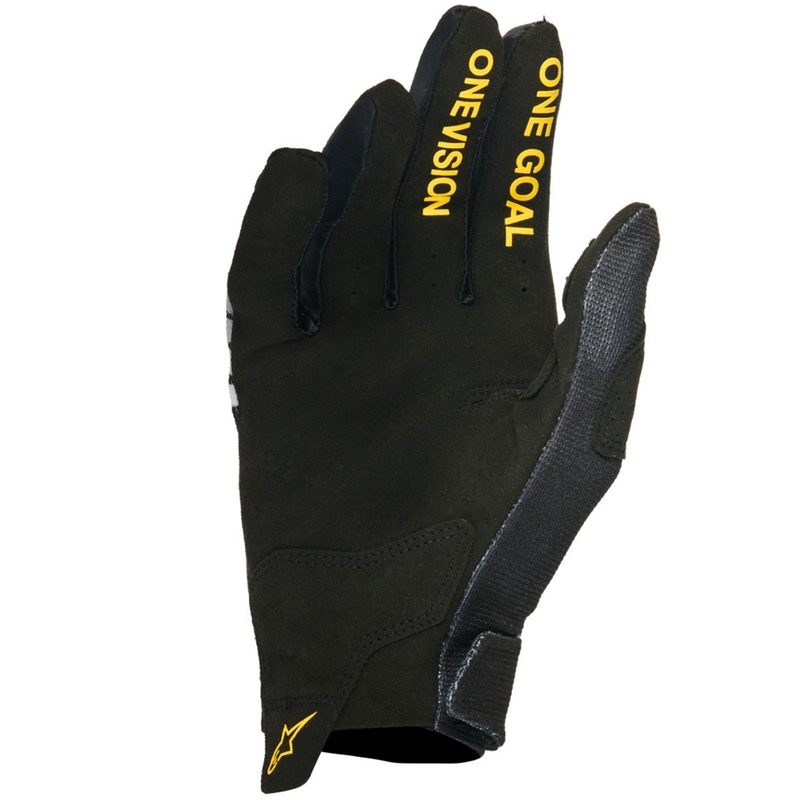 Alpinestars Radar Honda motocrossihanskat musta-harmaa-keltainen