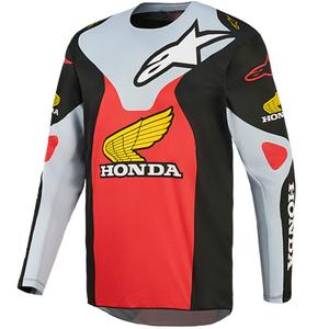 Alpinestars Racer Veil Honda motocrossipaita musta-harmaa-punainen-keltainen