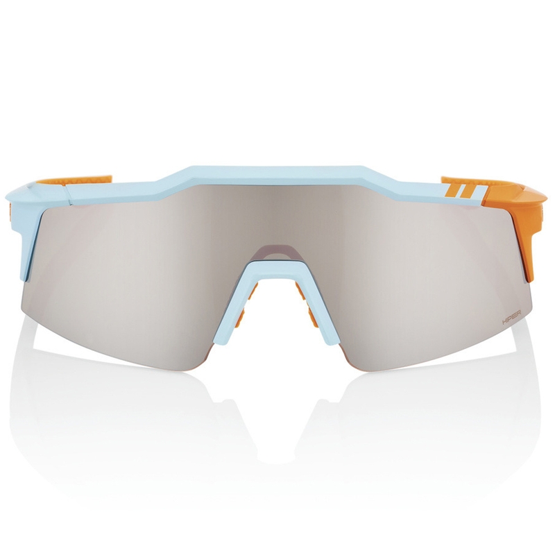 100% SPEEDCRAFT SL Soft Tact kaksiväriset Hiper-aurinkolasit hopeisilla linsseillä