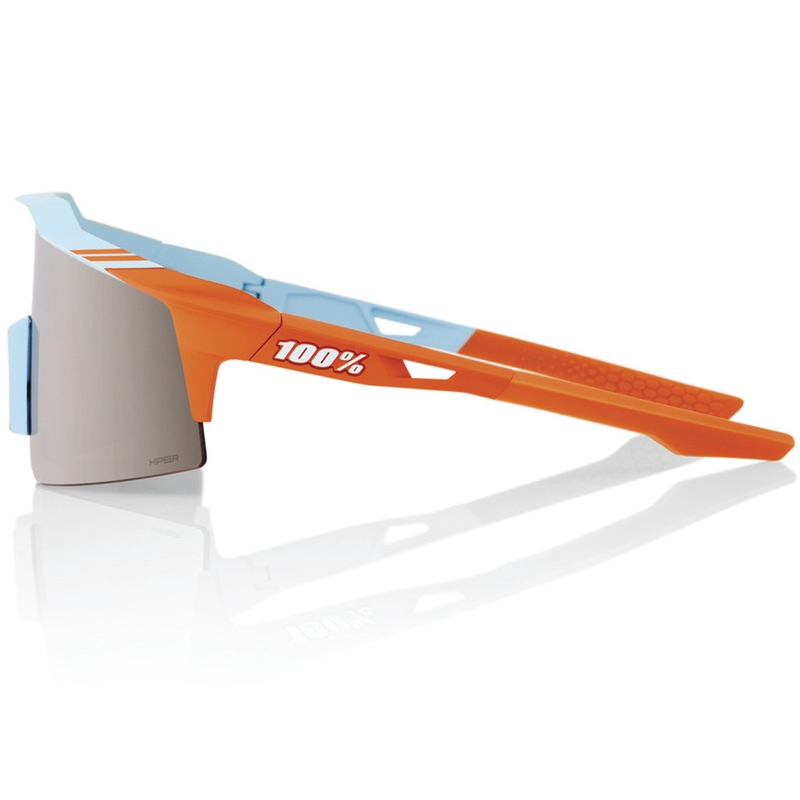100% SPEEDCRAFT SL Soft Tact kaksiväriset Hiper-aurinkolasit hopeisilla linsseillä