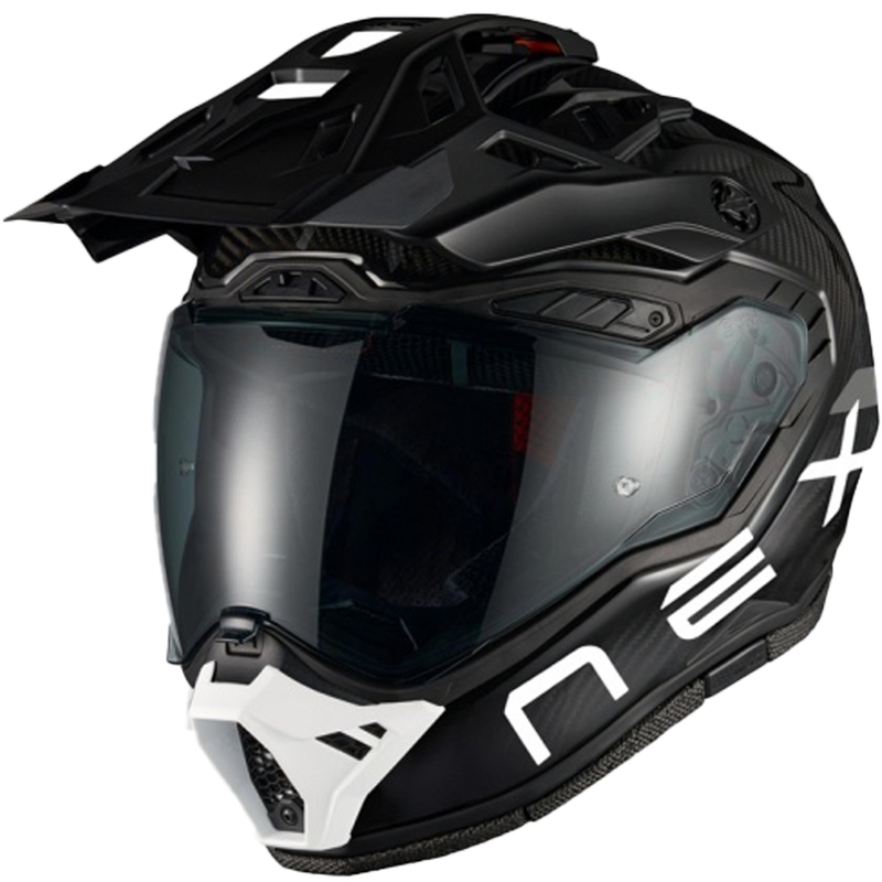 Enduro-moottoripyöräkypärä Nexx X.Rally FIM Racing 2 Carbon musta-valkoinen