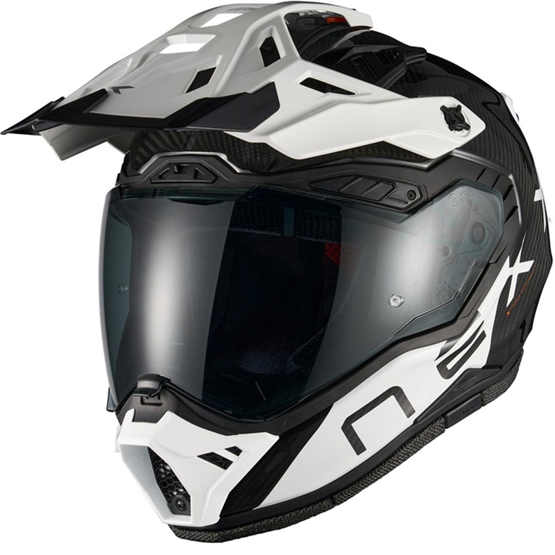 Enduro-moottoripyöräkypärä Nexx X.Rally Gravix Carbon musta-valkoinen
